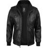imageBlingsoul Mens Leather Jacket Removable Hooded Black Leather Jackets For MenBlack  Ferndale Jacket