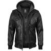 imageBlingsoul Mens Leather Jacket Removable Hooded Black Leather Jackets For MenBlack  Ferndale Jacket