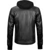 imageBlingsoul Mens Leather Jacket Removable Hooded Black Leather Jackets For MenTralee Hooded  Black Jacket