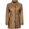 imageBlingsoul Womens Leather Jacket  Vintage Style Long Leather Jacket WomenKandis  Camel Coat