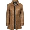 imageBlingsoul Womens Leather Jacket  Vintage Style Long Leather Jacket WomenKandis  Camel Coat