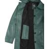 imageBlingsoul Womens Leather Jacket  Vintage Style Long Leather Jacket WomenKandis  Green Jacket