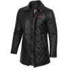 imageBlingsoul Leather Coats for Men  Vintage Style Long Leather Jacket MenGlen  Black Coat