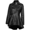 imageBlingsoul Leather Jackets For Women  Real Lambskin Womens Leather JacketGonzalez  Black Peplum Jacket