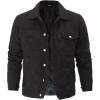 imageBlingsoul Mens Lightweight Jackets  Black Cotton Trucker Jacket For MenRp Whlr  Black Cotton Jacket