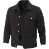 imageBlingsoul Mens Lightweight Jackets  Black Cotton Trucker Jacket For MenRp Whlr  Black Cotton Jacket