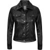imageBlingsoul Real Lambskin Leather Jacket for Women Shirt Collar Leather Jacket WomensFernando  Black Leather Jacket