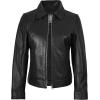 imageBlingsoul Real Lambskin Leather Jacket for Women Shirt Collar Leather Jacket WomensJose  Black Jacket