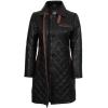 imageBlingsoul Leather Car Coats for Womens  Black Brown Real Long Leather Jacket WomenGlen  Black Leather Coat