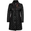imageBlingsoul Leather Car Coats for Womens  Black Brown Real Long Leather Jacket WomenGlen  Black Leather Coat