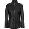 imageBlingsoul Leather Car Coats for Womens  Black Brown Real Long Leather Jacket WomenMarsha  Black Jacket