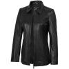 imageBlingsoul Leather Car Coats for Womens  Black Brown Real Long Leather Jacket WomenMarsha  Black Jacket