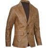 imageBlingsoul Real Lambskin Mens Leather Blazer  Casual 2 Buttons Leather Jacket for Men2 Buttons Blazer  Camel Jacket