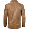 imageBlingsoul Real Lambskin Mens Leather Blazer  Casual 2 Buttons Leather Jacket for Men2 Buttons Blazer  Camel Jacket