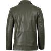 imageBlingsoul Real Lambskin Mens Leather Blazer  Casual 2 Buttons Leather Jacket for Men2 Buttons Blazer  Green Jacket