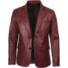 imageBlingsoul Real Lambskin Mens Leather Blazer  Casual 2 Buttons Leather Jacket for MenBlazer  Maroon