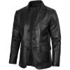 imageBlingsoul Real Lambskin Mens Leather Blazer  Casual 2 Buttons Leather Jacket for MenBlack  3button Leather Blazer