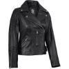 imageBlingsoul Asymmetrical Lambskin Leather Jacket Women  Stylish Womens Leather JacketsBari  Black