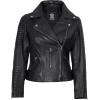 imageBlingsoul Asymmetrical Lambskin Leather Jacket Women  Stylish Womens Leather JacketsBari  Black