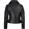 imageBlingsoul Asymmetrical Lambskin Leather Jacket Women  Stylish Womens Leather JacketsBari  Black