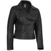 imageBlingsoul Asymmetrical Lambskin Leather Jacket Women  Stylish Womens Leather JacketsGadot  Black Jacket