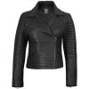 imageBlingsoul Asymmetrical Lambskin Leather Jacket Women  Stylish Womens Leather JacketsGadot  Black Jacket