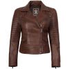 imageBlingsoul Asymmetrical Lambskin Leather Jacket Women  Stylish Womens Leather JacketsGadot  Cognac Jacket