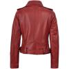 imageBlingsoul Asymmetrical Lambskin Leather Jacket Women  Stylish Womens Leather JacketsMargaret  Red Jacket