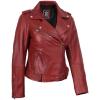 imageBlingsoul Asymmetrical Lambskin Leather Jacket Women  Stylish Womens Leather JacketsMargaret  Red Jacket