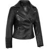 imageBlingsoul Asymmetrical Lambskin Leather Jacket Women  Stylish Womens Leather JacketsNicholle  Black Jacket