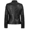 imageBlingsoul Cafe Racer Leather Jacket Womens  Real Lambskin Leather Jackets for WomenCafe Racer  Black Jacket