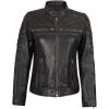 imageBlingsoul Cafe Racer Leather Jacket Womens  Real Lambskin Leather Jackets for WomenCafe Racer  Dark Brown Jacket