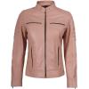 imageBlingsoul Cafe Racer Leather Jacket Womens  Real Lambskin Leather Jackets for WomenCafe Racer  Pink Jacket