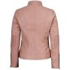 imageBlingsoul Cafe Racer Leather Jacket Womens  Real Lambskin Leather Jackets for WomenCafe Racer  Pink Jacket
