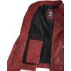 imageBlingsoul Cafe Racer Leather Jacket Womens  Real Lambskin Leather Jackets for WomenCafe Racer  Red Wax Jacket