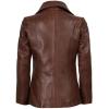 imageBlingsoul Leather Blazer Jacket Women  Leather Coats for WomenSurrey  Cognac Jacket