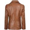 imageBlingsoul Leather Blazer Jacket Women  Leather Coats for WomenSurrey  Tan Jacket