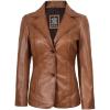 imageBlingsoul Leather Blazer Jacket Women  Leather Coats for WomenSurrey  Tan Jacket