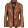 imageBlingsoul Leather Blazer Jacket Women  Leather Coats for WomenSurrey  Tan Jacket