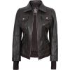 imageBlingsoul Leather Bomber Jacket Women  Real Lambskin Womens Leather Jackets with Detachable HoodTralee  Ruboff Brown Jacket