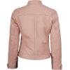 imageBlingsoul Leather Jacket Women  Quilted Cafe Racer Style Womens Leather JacketsD1  Pink Jacket