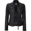 imageBlingsoul Leather Jacket Women  Quilted Cafe Racer Style Womens Leather JacketsDiamond1  Black Jacket