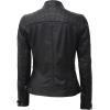 imageBlingsoul Leather Jacket Women  Quilted Cafe Racer Style Womens Leather JacketsDiamond1  Black Jacket
