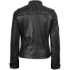 imageBlingsoul Leather Jacket Women  Quilted Cafe Racer Style Womens Leather JacketsDiamond1  Brown Jacket