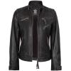 imageBlingsoul Leather Jacket Women  Quilted Cafe Racer Style Womens Leather JacketsDiamond1  Brown Jacket