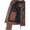 imageBlingsoul Leather Jacket Women  Quilted Cafe Racer Style Womens Leather JacketsDiamond1  Cognac Jacket