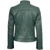 imageBlingsoul Leather Jacket Women  Quilted Cafe Racer Style Womens Leather JacketsDiamond1  Green Jacket