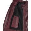 imageBlingsoul Leather Jacket Women  Quilted Cafe Racer Style Womens Leather JacketsDiamond1  Maroon Jacket