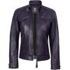 imageBlingsoul Leather Jacket Women  Quilted Cafe Racer Style Womens Leather JacketsDiamond1  Purple Jacket