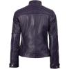 imageBlingsoul Leather Jacket Women  Quilted Cafe Racer Style Womens Leather JacketsDiamond1  Purple Jacket